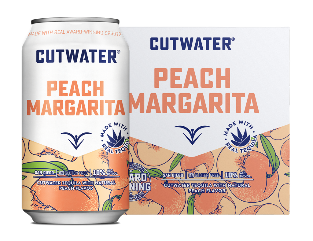 CUTWATER RTD PEACH MARGARITA 4PK CAN
