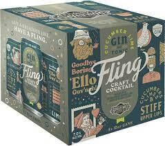 FLING RTD CUCUMBER LIME GIN 4PK CAN
