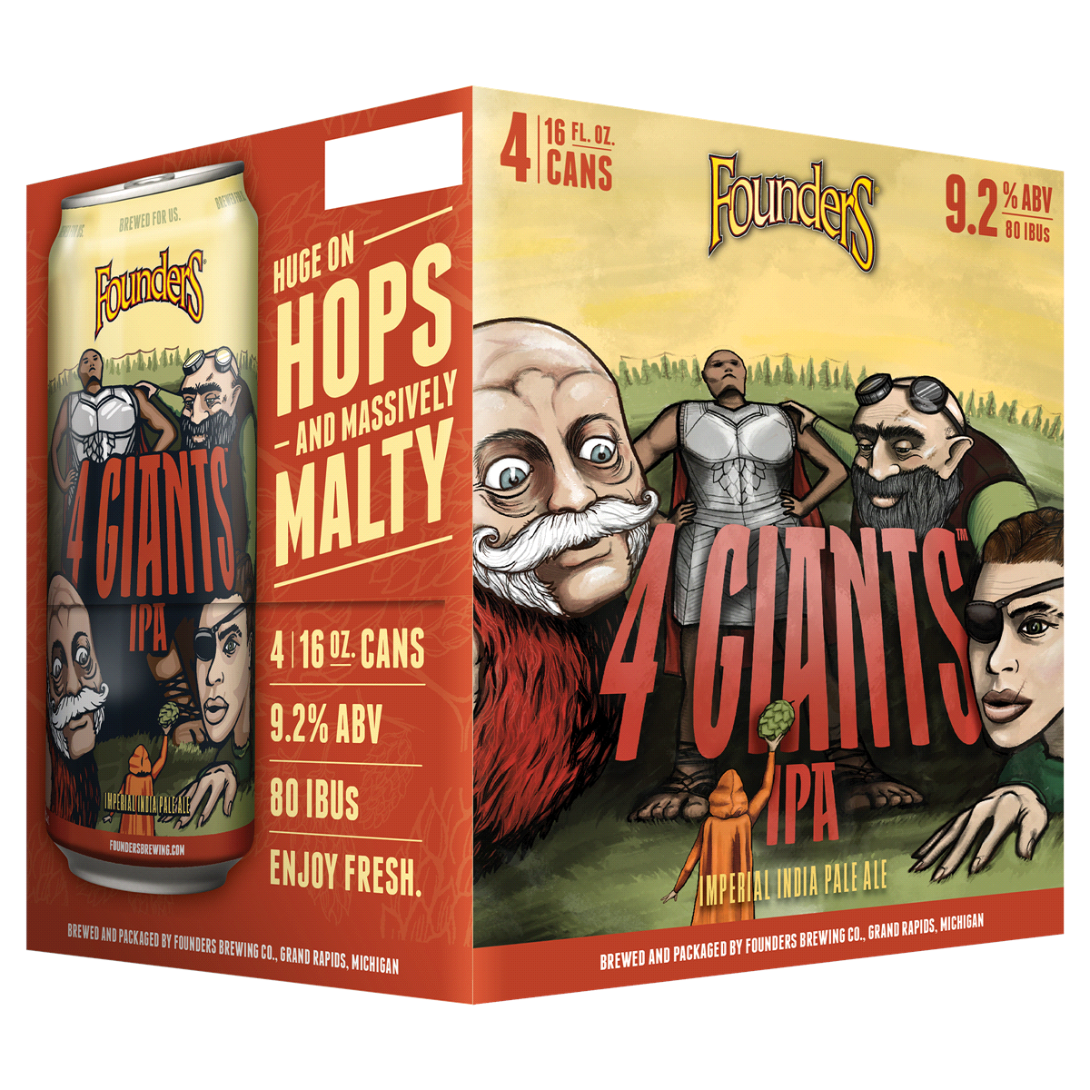 FOUNDERS FOUR GIANTS IIPA 4PK CAN