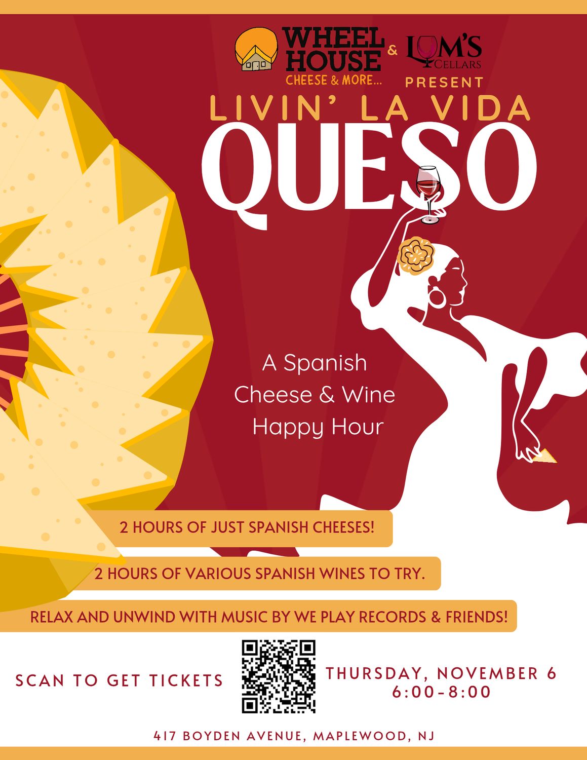 November 6th - Livin La Vida Queso - Spanish Themed - Wheelhouse Happy Hour