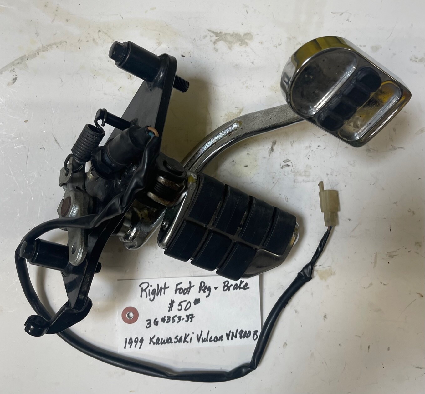 Right Side Foot Peg & Brake Kawasaki Vulcan