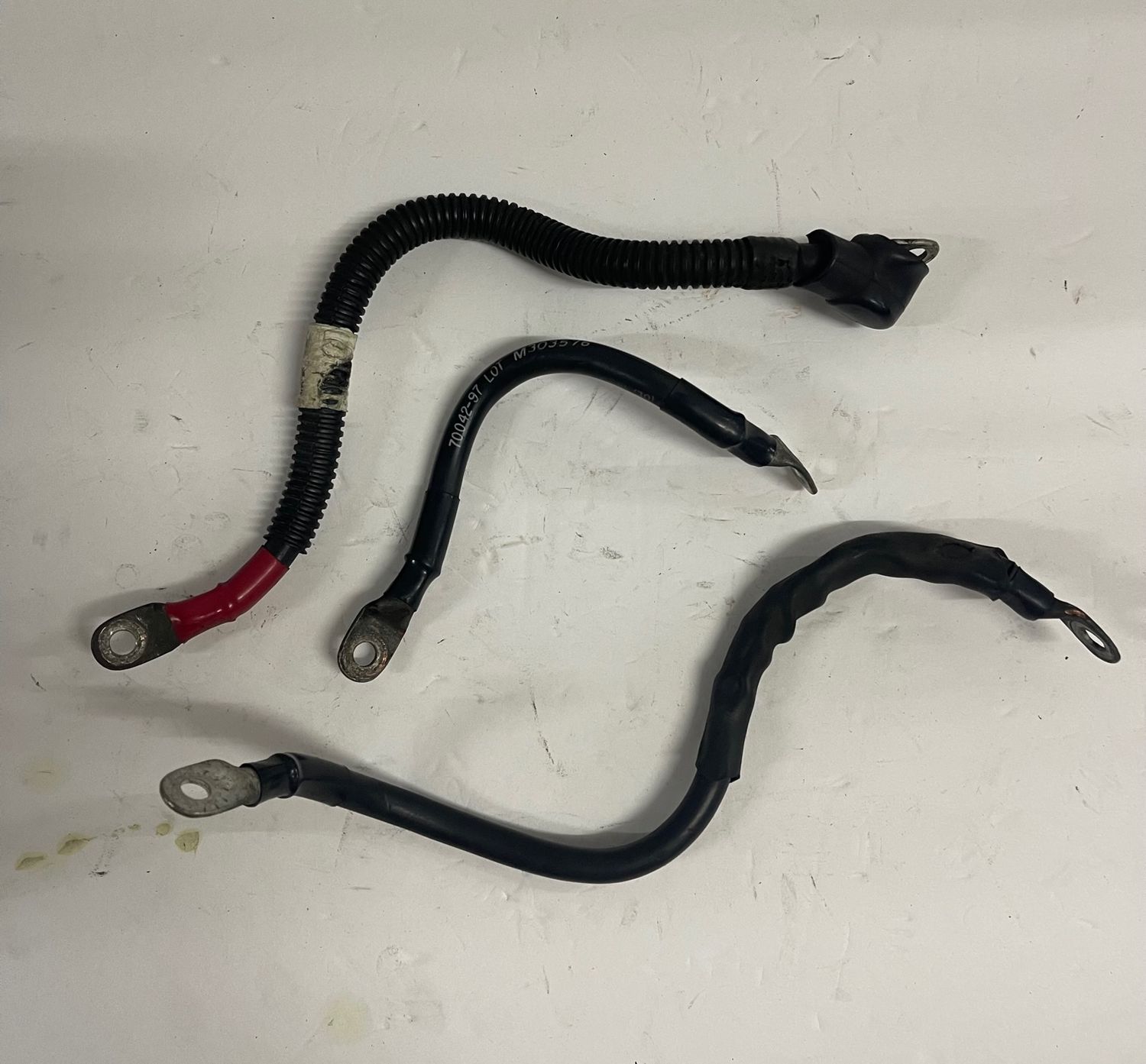 Battery Cables #70377-97A/70042-97/70267-97-Pulled from a 2003 Harley-Davidson FLHRCI Road King Classic Anniversary