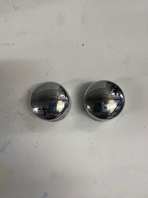 Front Axle Nut Covers-Pulled from a 2003 Harley-Davidson FLHRCI Road King Classic Anniversary