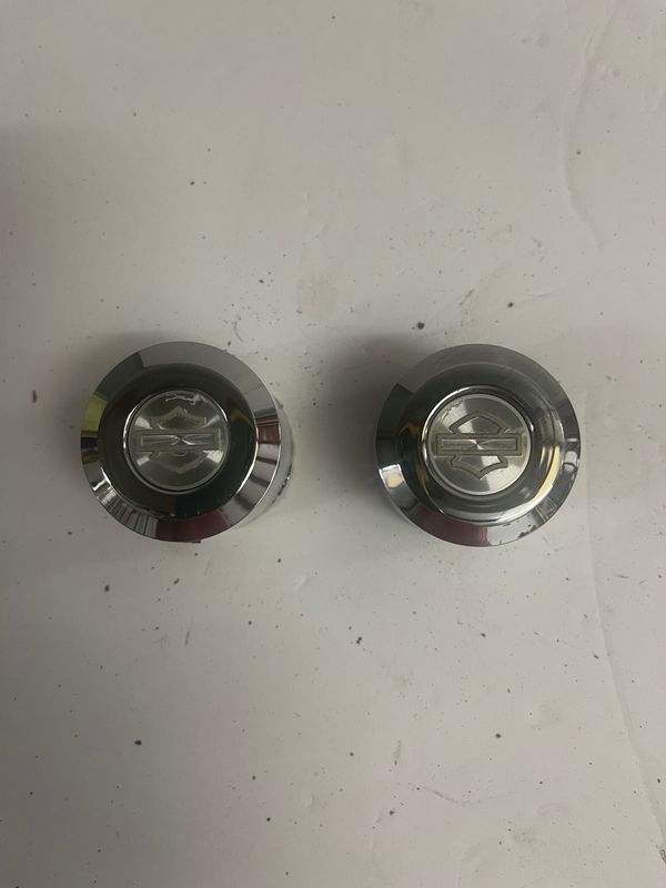 Axle Nut Covers -Pulled from a 2005 Harley-Davidson FXDWG Dyna Wide Glide