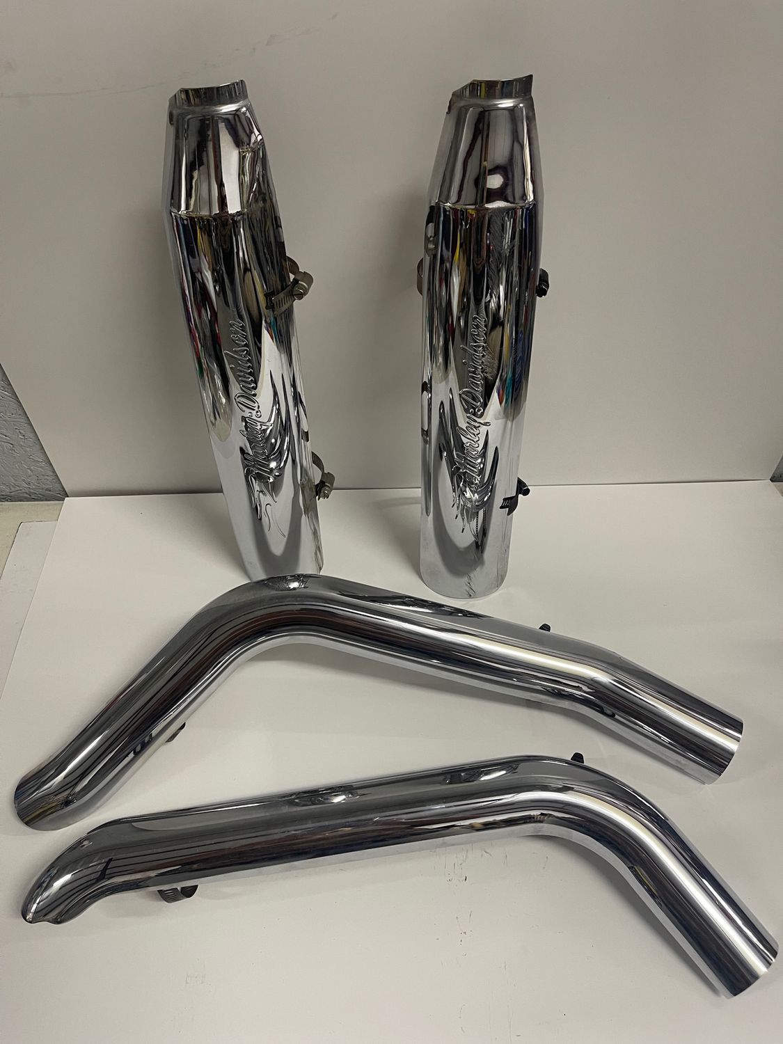 Heat Shields-Set of 4-Pulled from a 2005 Harley-Davidson FXSTI Softail Standard