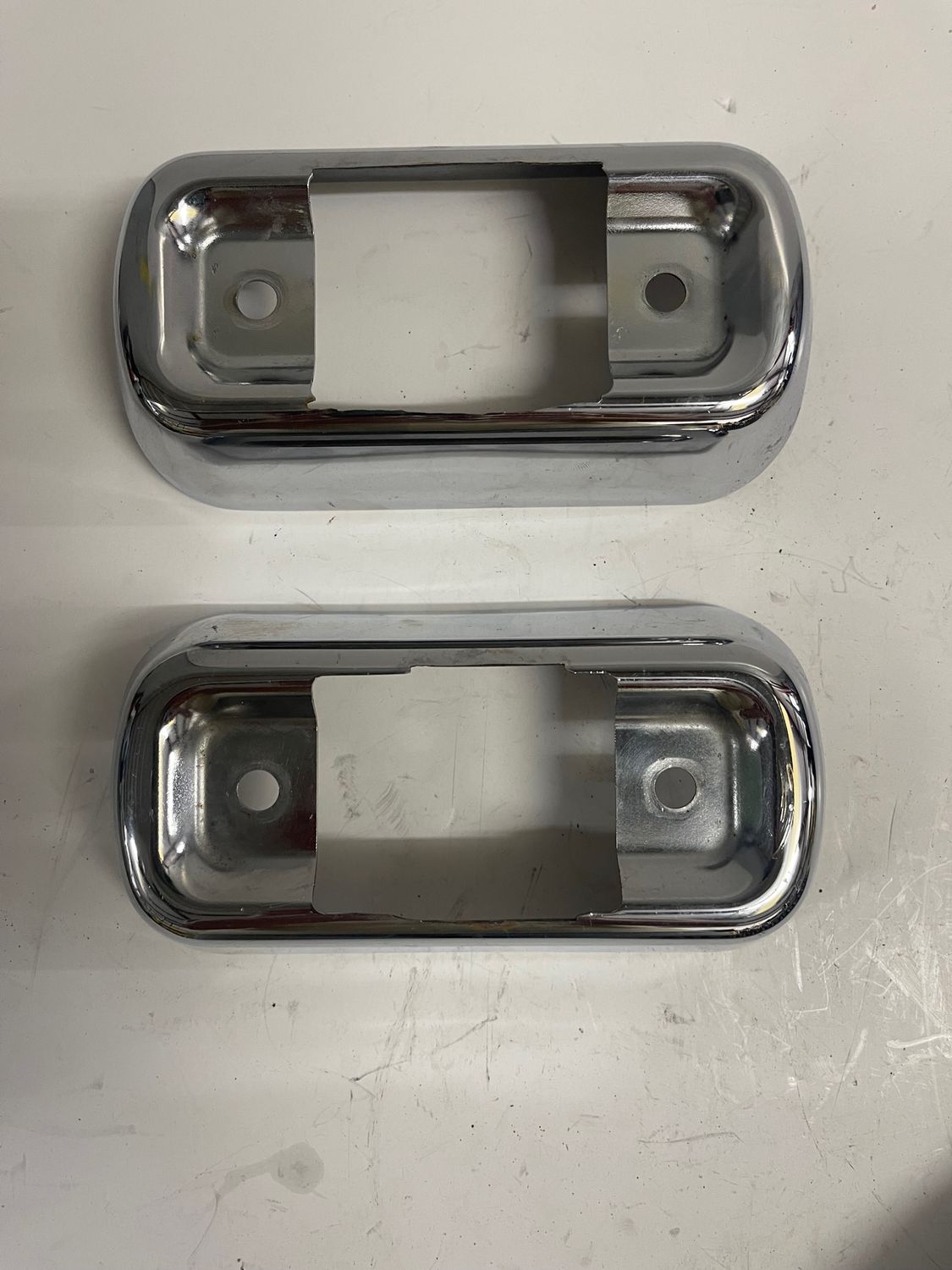 Muffler Bracket Covers Chrome-2008 Harley-Davidson FLHP Road King Police Edition