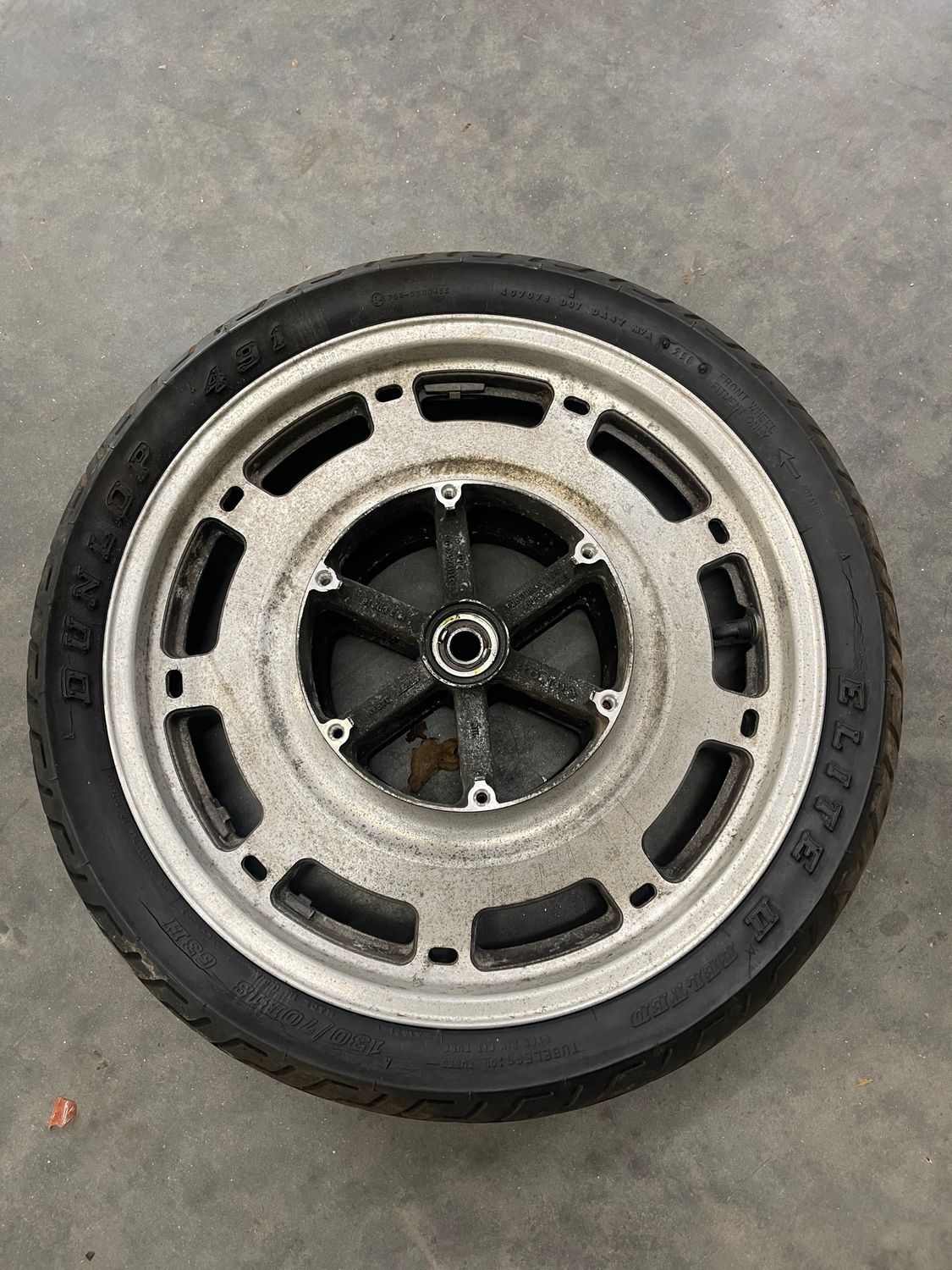 Front Rim  130/70  18-Tire is bad-1988 Honda Gold Wing GL1500