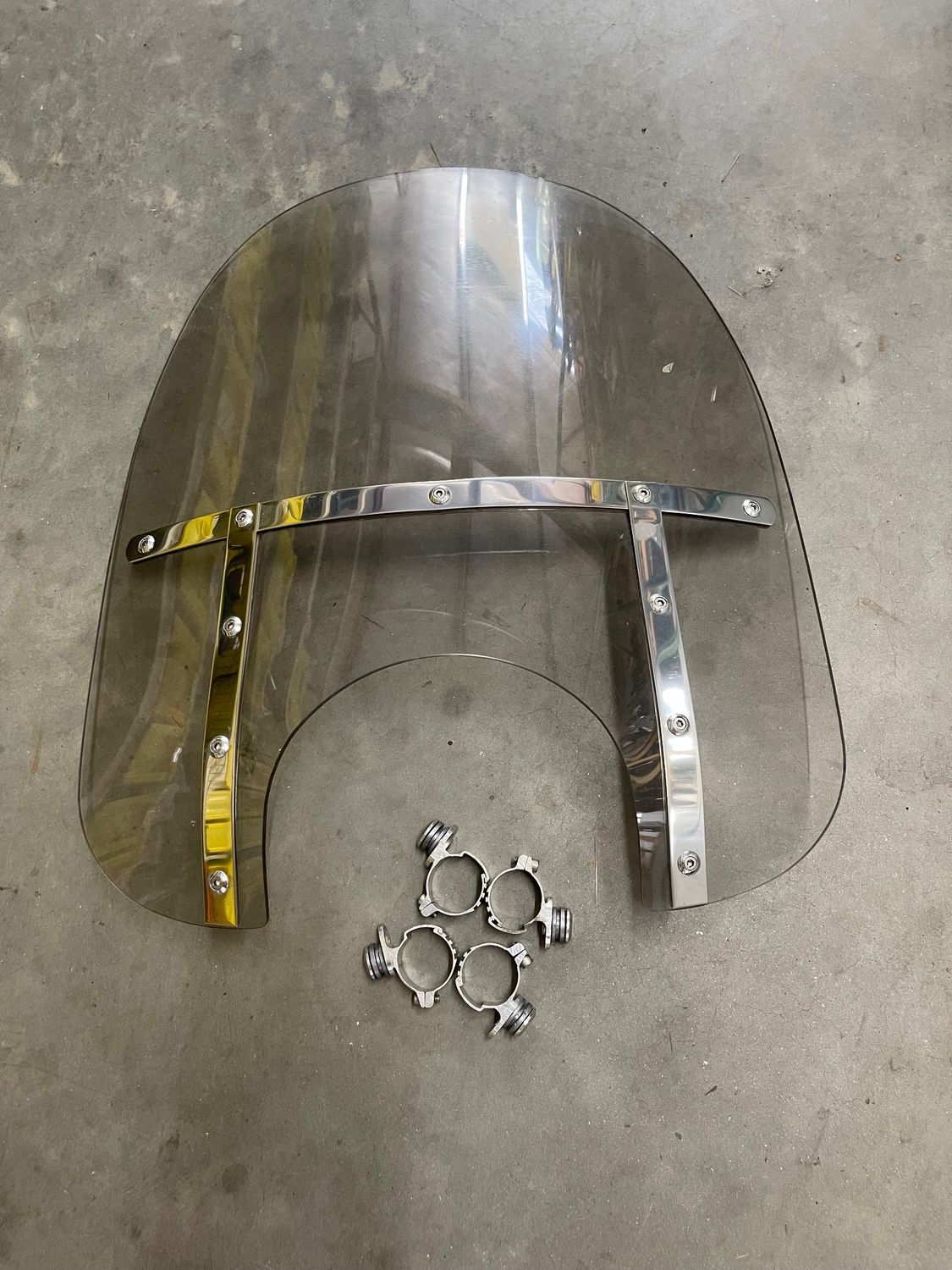 Windshield w/ Mounting Brackets 19" x 22"--2007 Honda VTX 1300 C