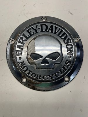 Derby Clutch Cover Willie G Scuffed--2005 Harley-Davidson Road King Custom FLHRSI-Parting Out Derby Clutch Cover Willie G Scuffed--2005 Harley-Davidson Road King Custom FLHRSI-Parting Out