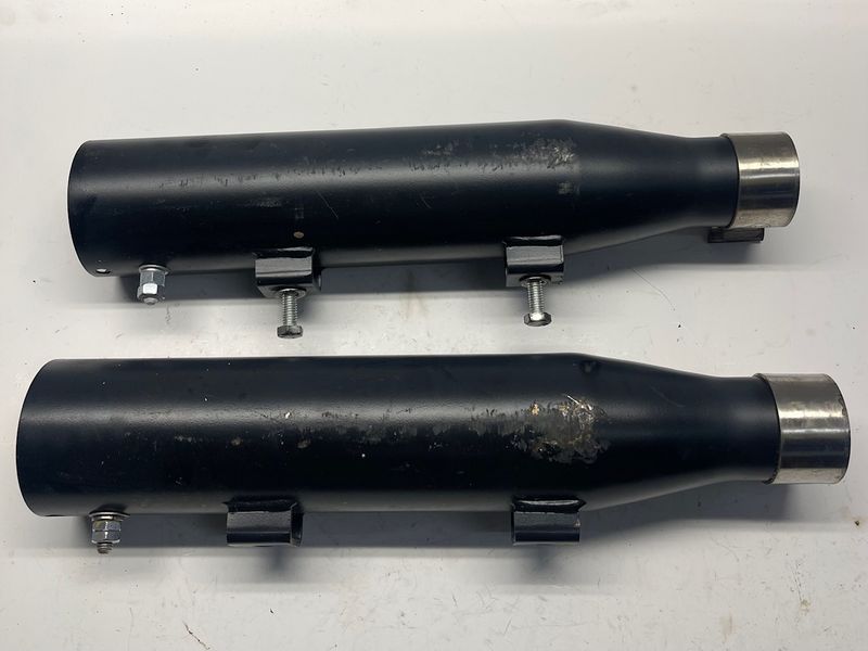 Exhaust Slip On Mufflers Black--2020 Harley-Davidson Sportster XL883