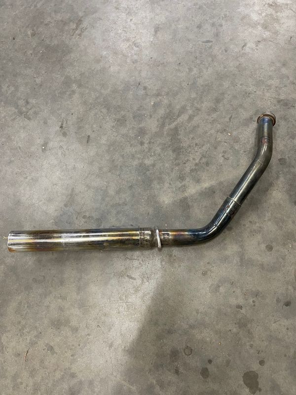 Exhaust Header Pipe Rear--Pulled from a 2005 Harley-Davidson FXDWG Dyna Wide Glide Exhaust Header Pipe Rear--Pulled from a 2005 Harley-Davidson FXDWG Dyna Wide Glide