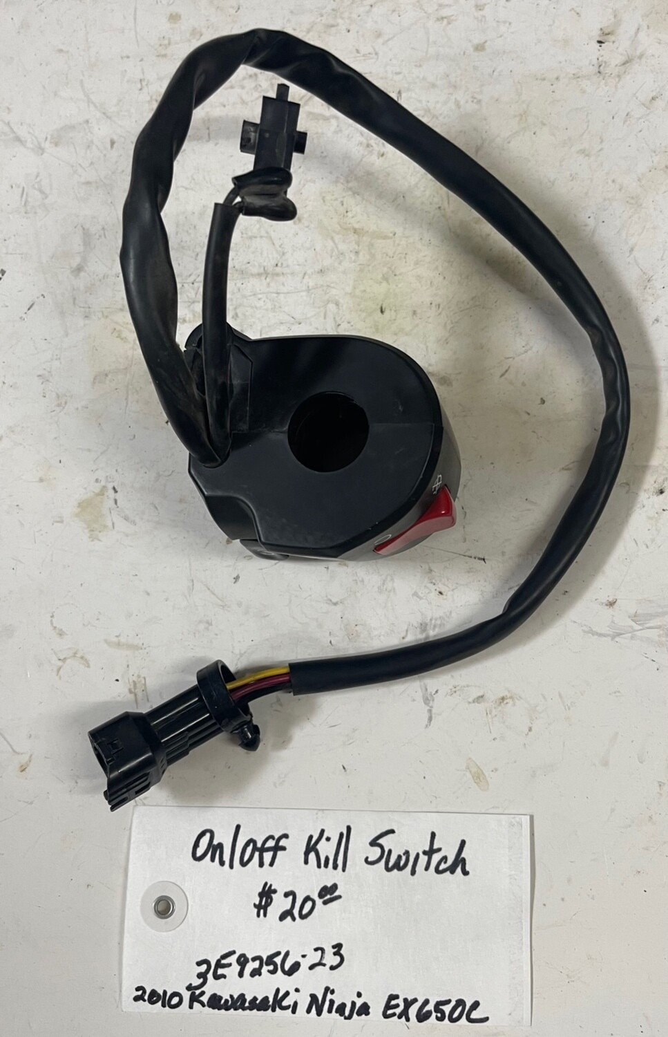 Right Handlebar Controls On/Off Kill Switch - 2010 Kawasaki Ninja EX650C