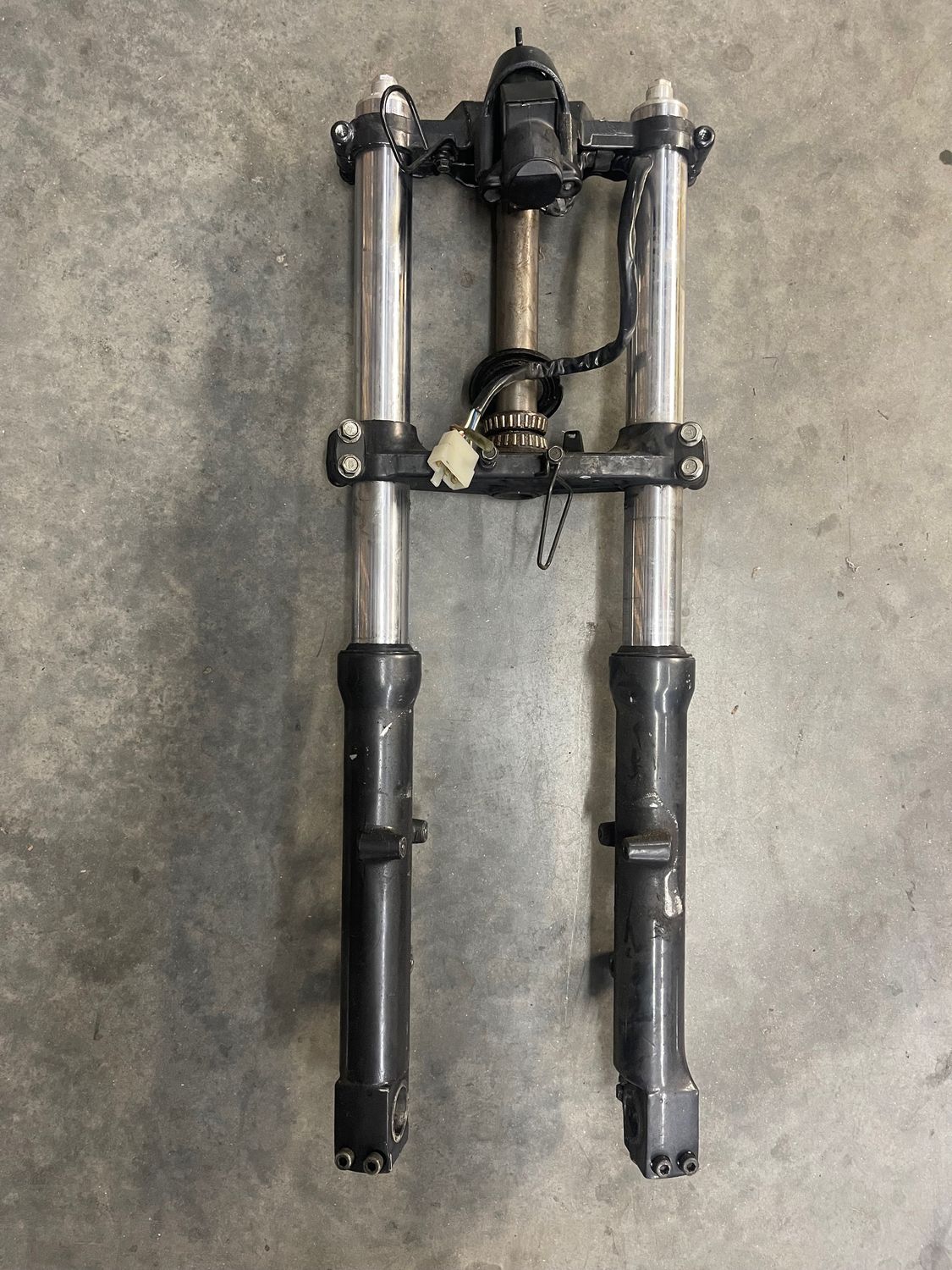 Front Forks Triple Tree w/ Ignition Switch & Key--2001 Kawasaki ZX1100 D