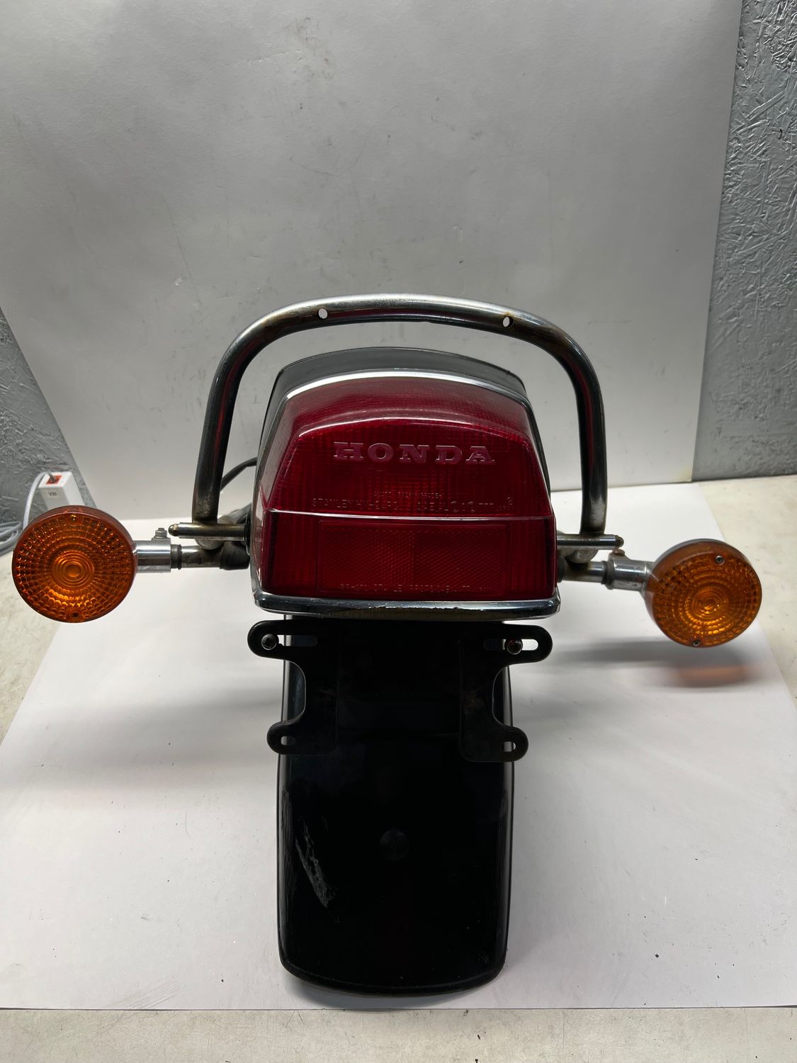 Rear Turn Signals Tag Holder--1981 Honda CX500C