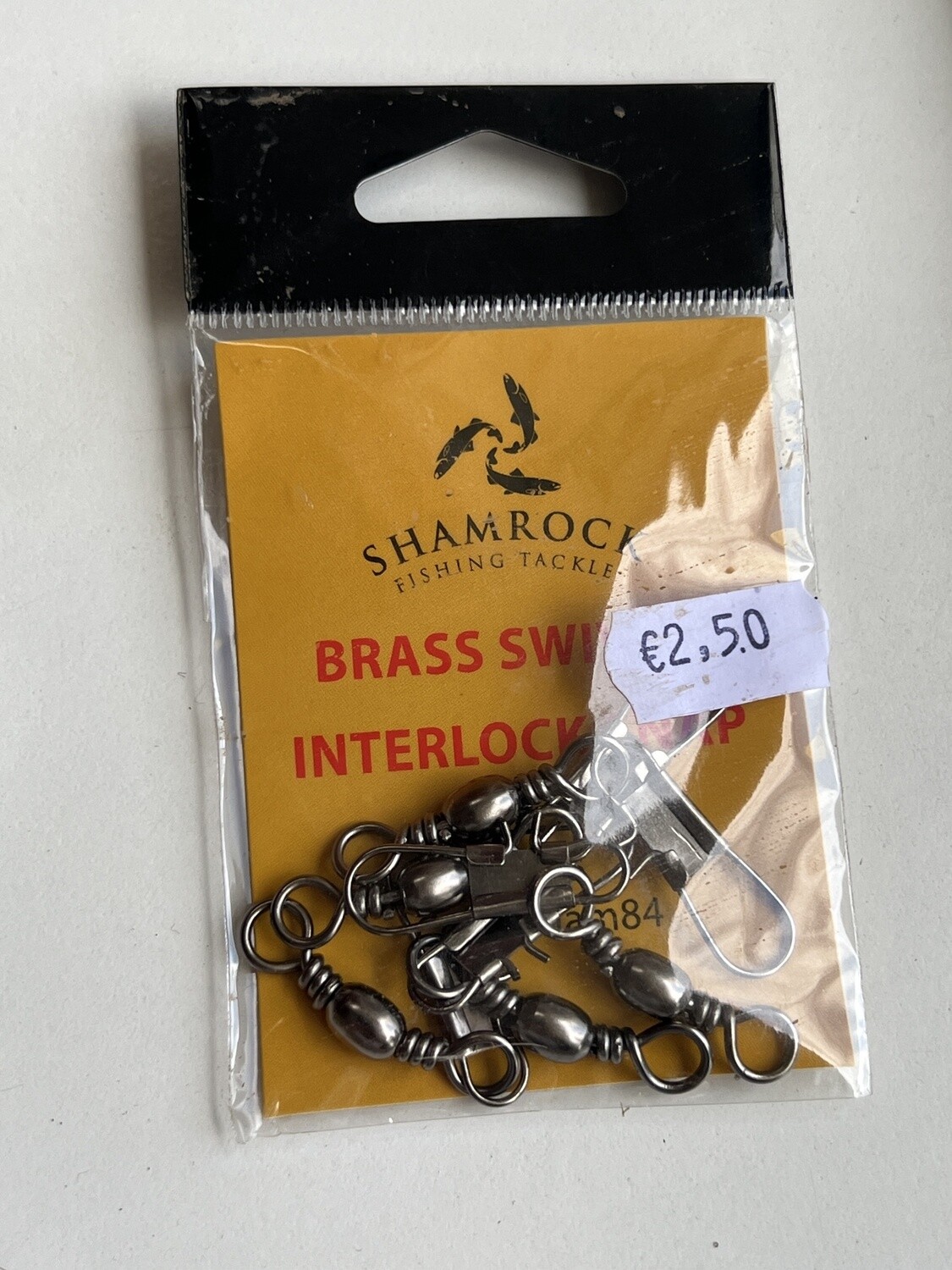 Brass swivel interlock snap, Size: 2/0