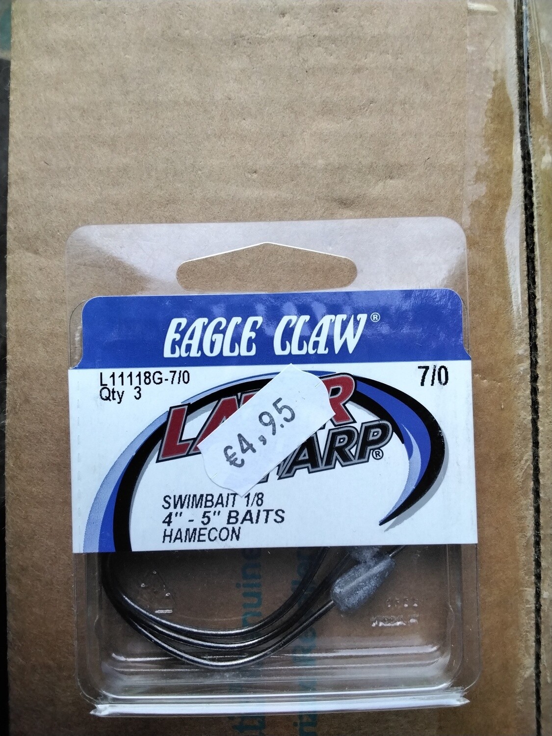 Lazer Sharp, Size: 7/0, type: Weighted hook