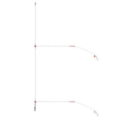 2 Hooks reversible bristle rig