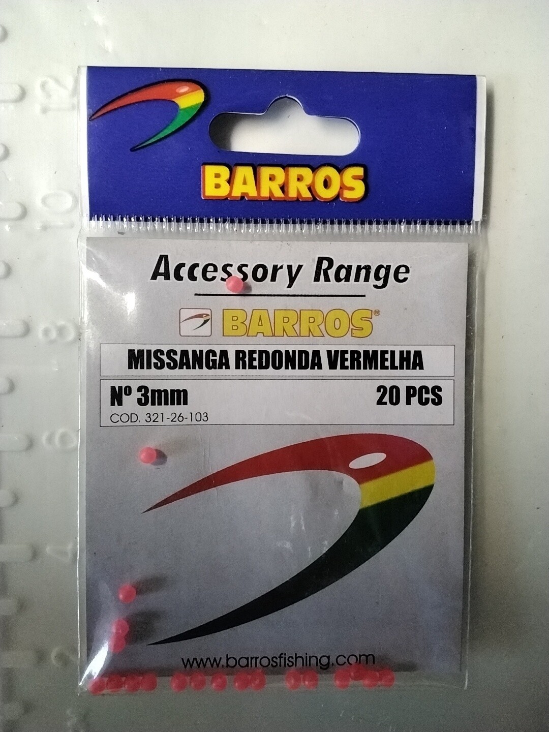Missanga Redona Vermelha