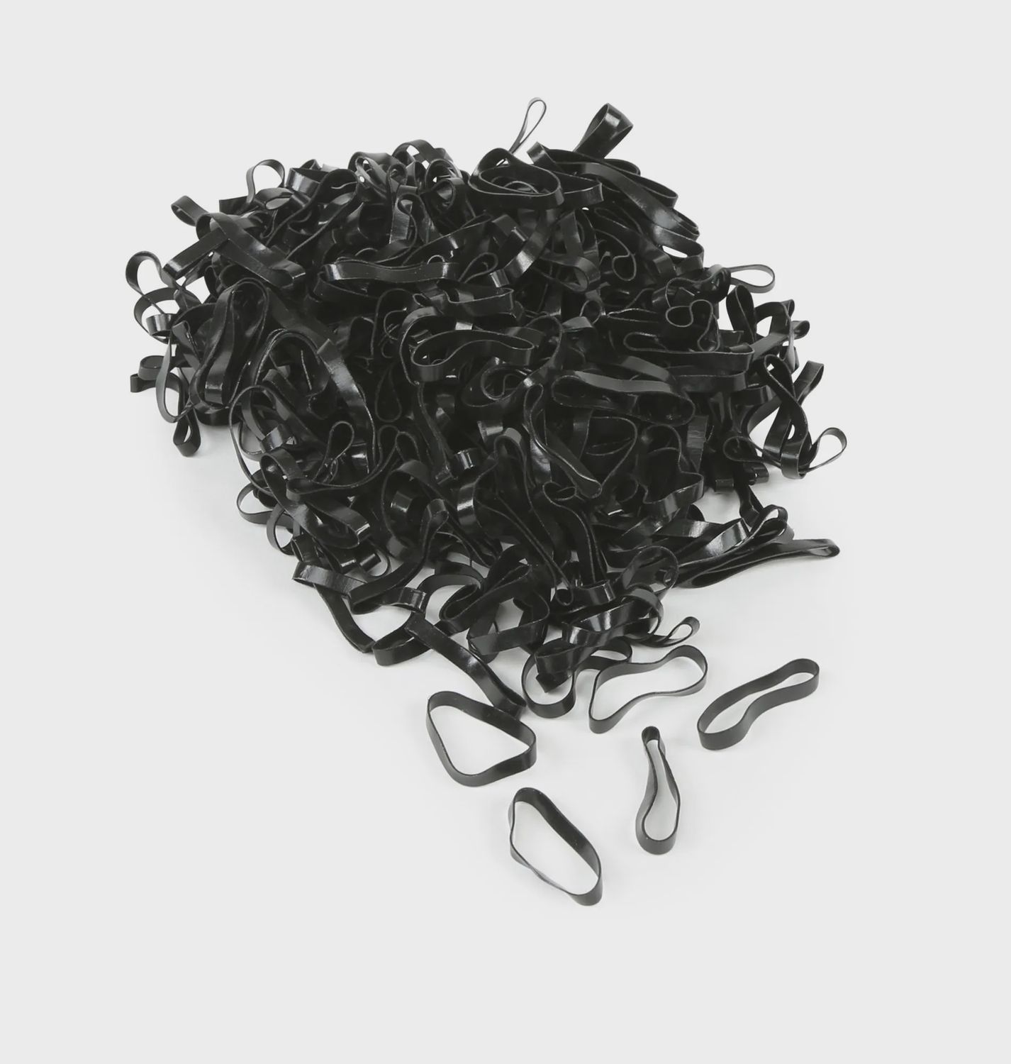 Mane Plaiting Bands, Colour: Black