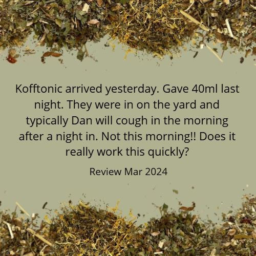 KOFFTONIC ?NOVEMBER'S 20% SALE *Organic herbal blend for horses - cough-clearing, airway-soothing, breath-balancing