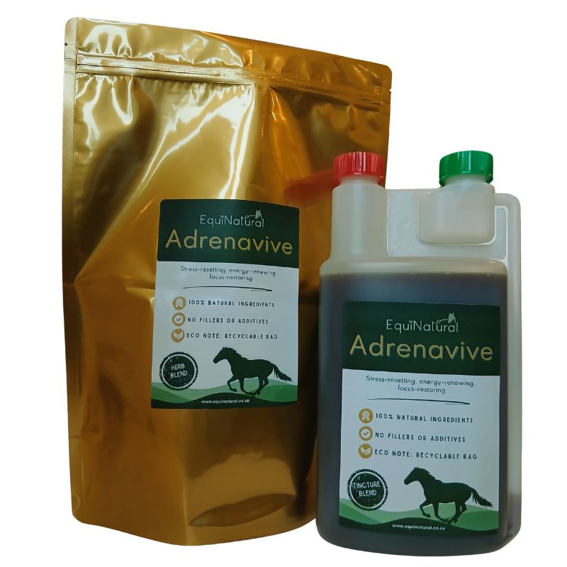 ADRENAVIVE *Organic herbal blend for horses - stress-resetting, energy-renewing. focus-restoring