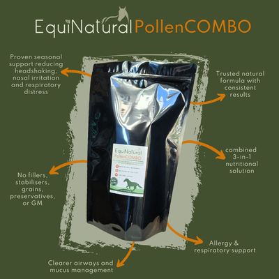 PollenCOMBO *Organic herbal blend for horses - a comprehensive 3-in-1 nutritional support for spring pollen allergies