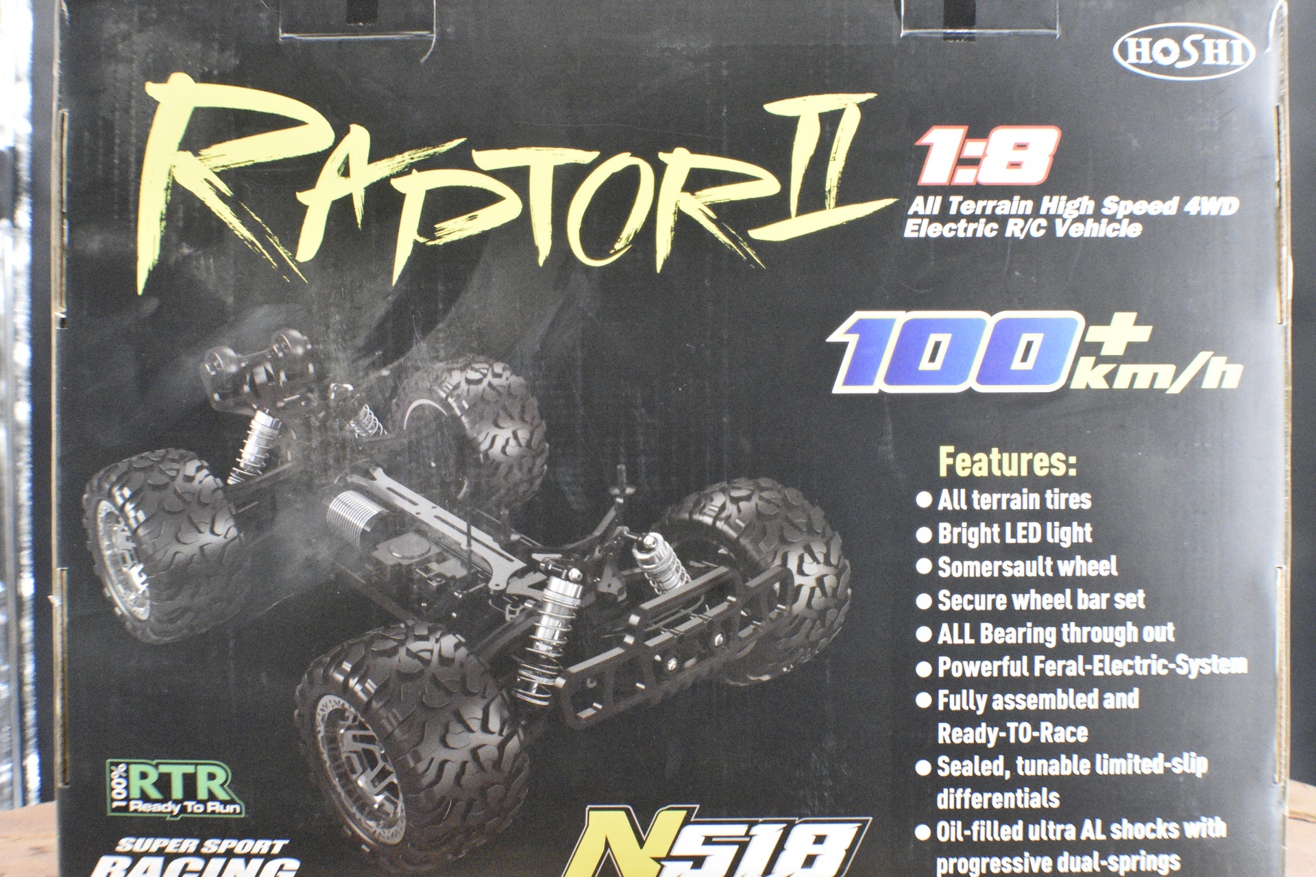 Hoshi Speed Race Truck 1/8 Scale Model: N518- Red-Raptor II