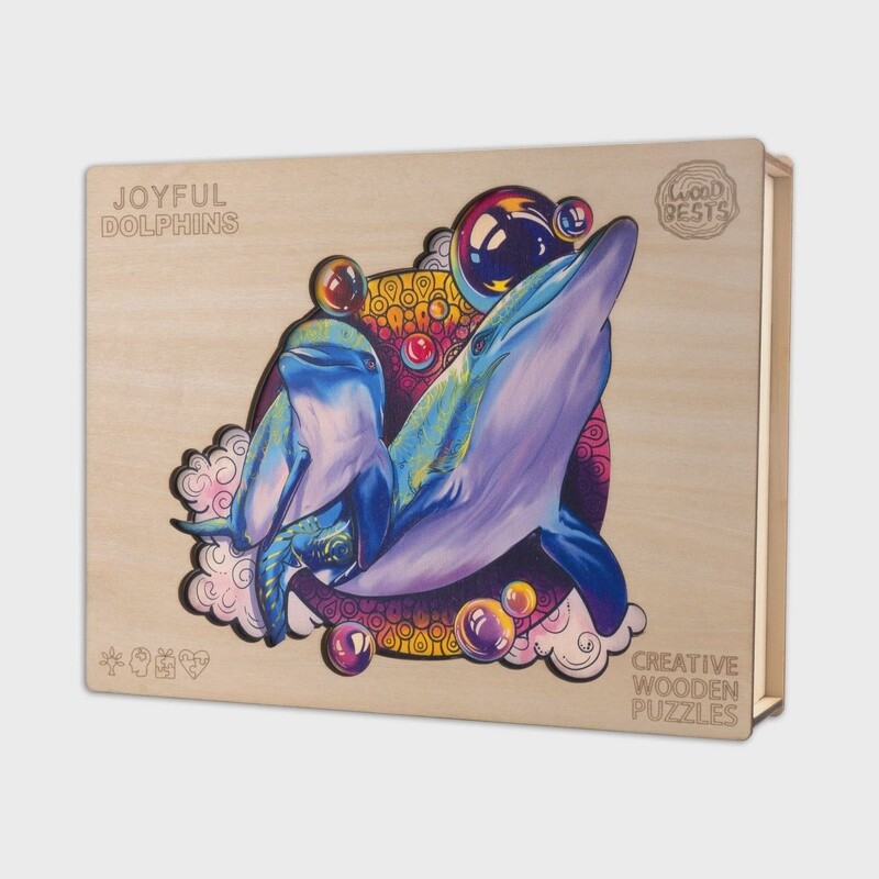 Joyful Dolphins   (Wood Bests Puzzle)