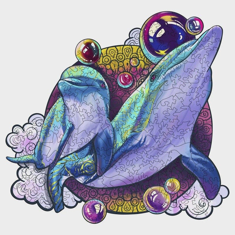 Joyful Dolphins   (Wood Bests Puzzle)