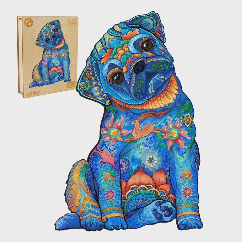 Cute Pug  (Wood Bests Puzzle)