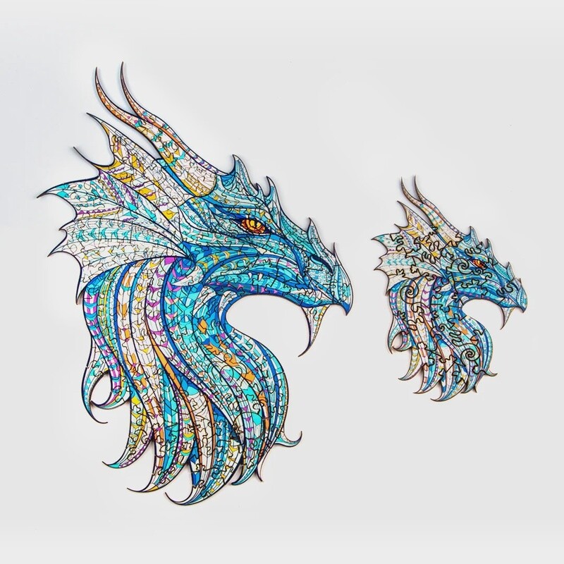 Blue Warrior Dragon Puzzle