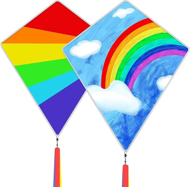 Kids Diamond Rainbow Kites- 2 Pack