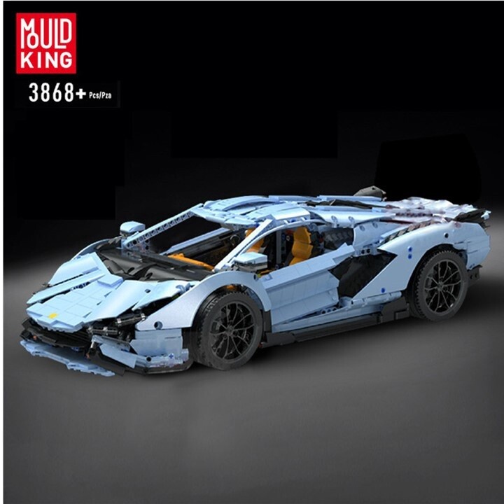 Lamborghini- Hyper Blue Version, Mould King Model # 13056S