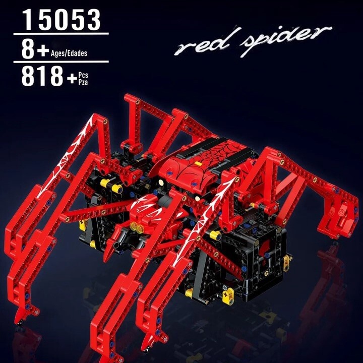 Red RC Spider Bot, Mould King Model # 15053