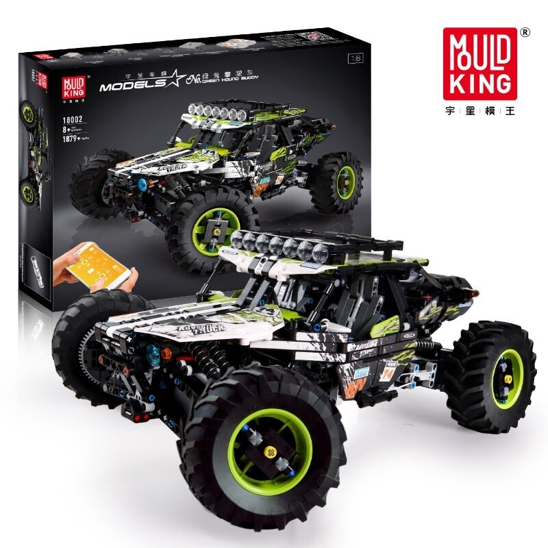 Green Hound 4WD RC Buggy, Mould King Model # 18002
