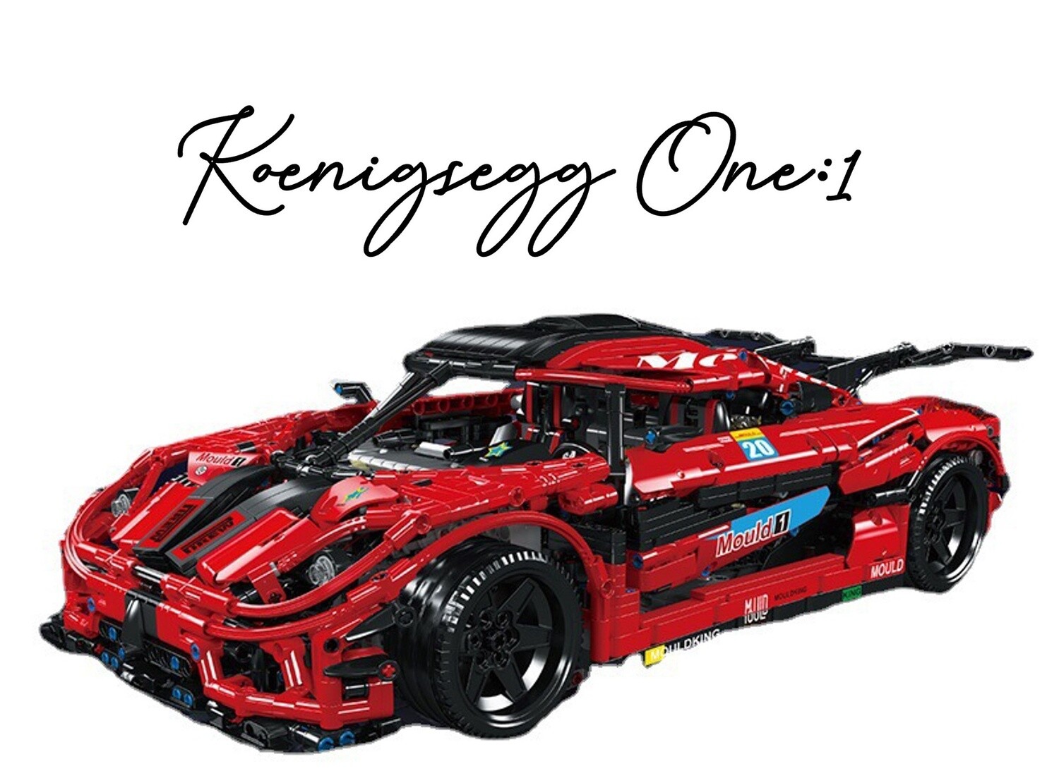Red Koenigsegg One:1- Static Version, Mould King Model # 13121