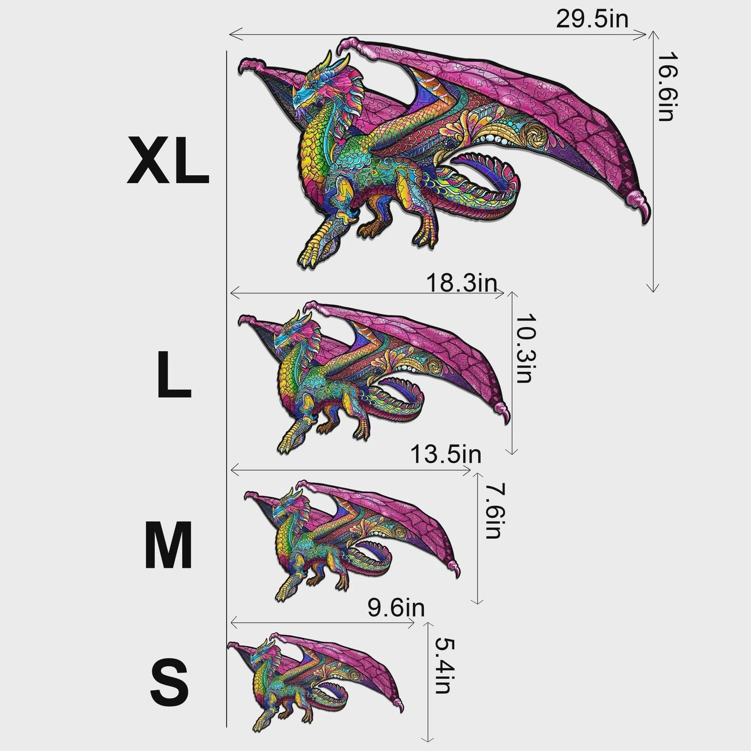Dream Dragon  (Wood Bests Puzzle), Size: Medium