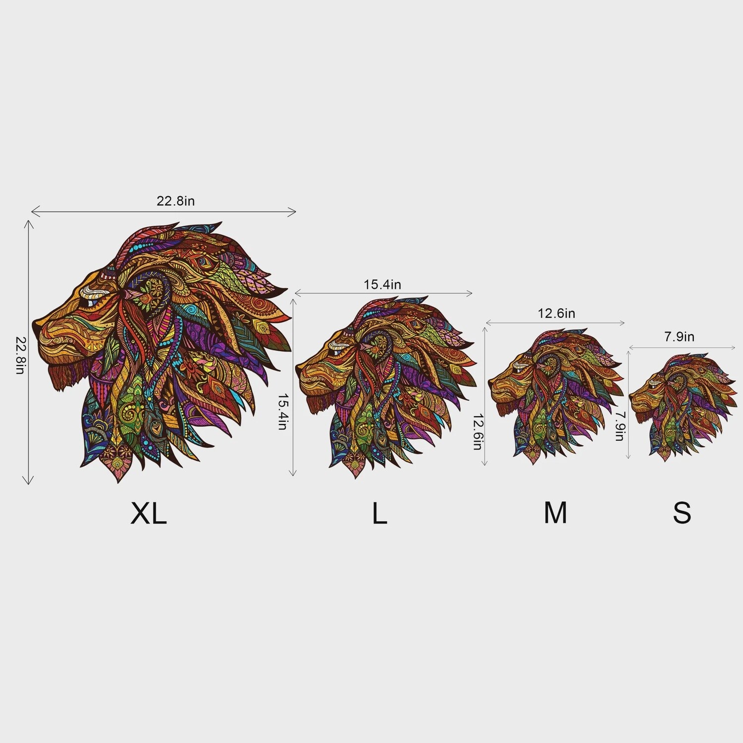 King of the Jungle Lion   (Wood Bests Puzzle), Size: Medium