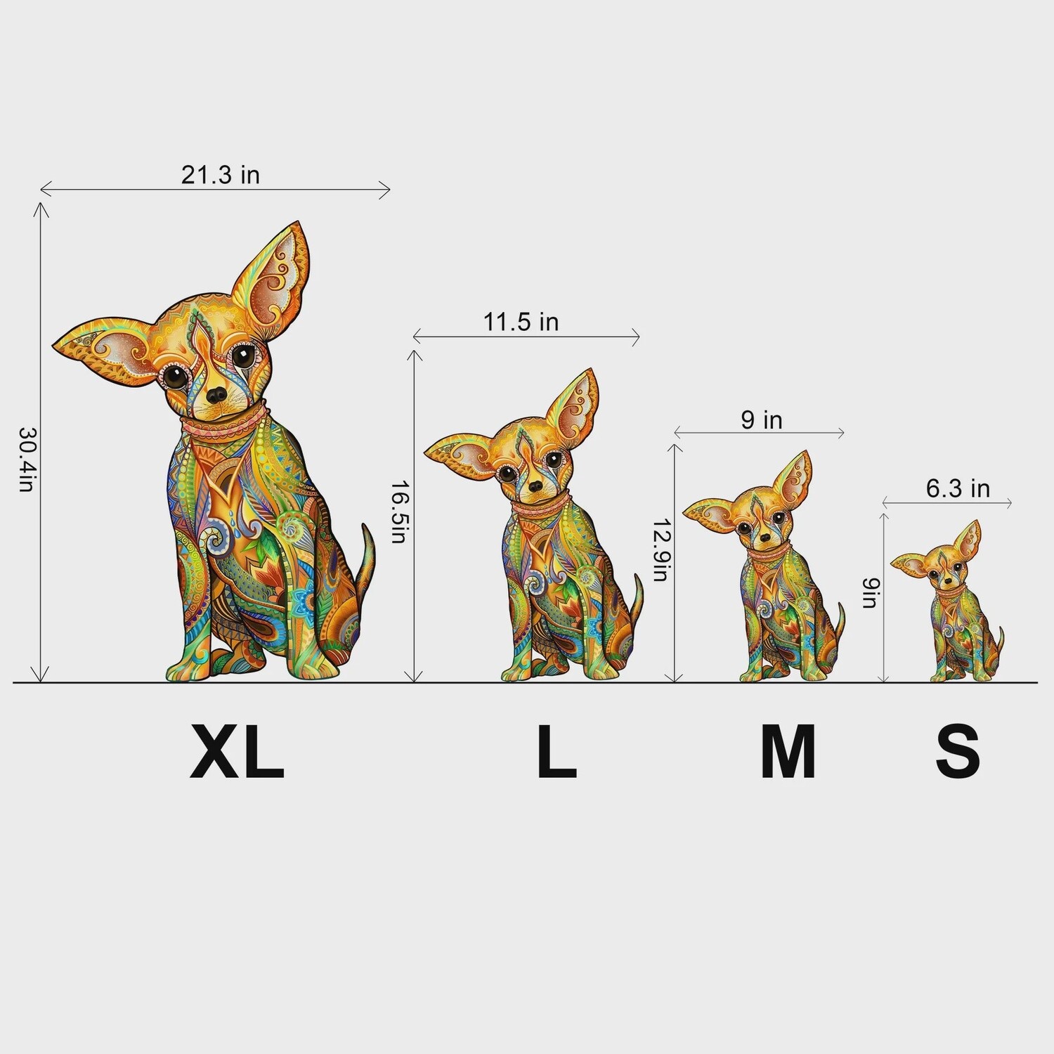 Chihuahua (Wood Bests Puzzle), Size: Extra Large
