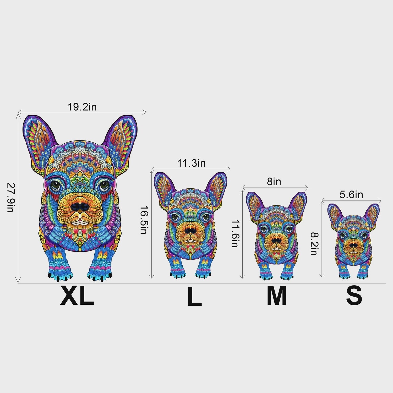 French Bulldog  (Wood Bests Puzzle), Size: Extra Large