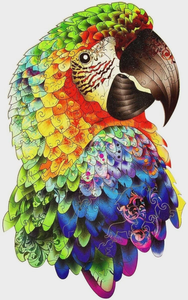 Cute Parrot  (Wood Bests Puzzle), Size: Extra Large
