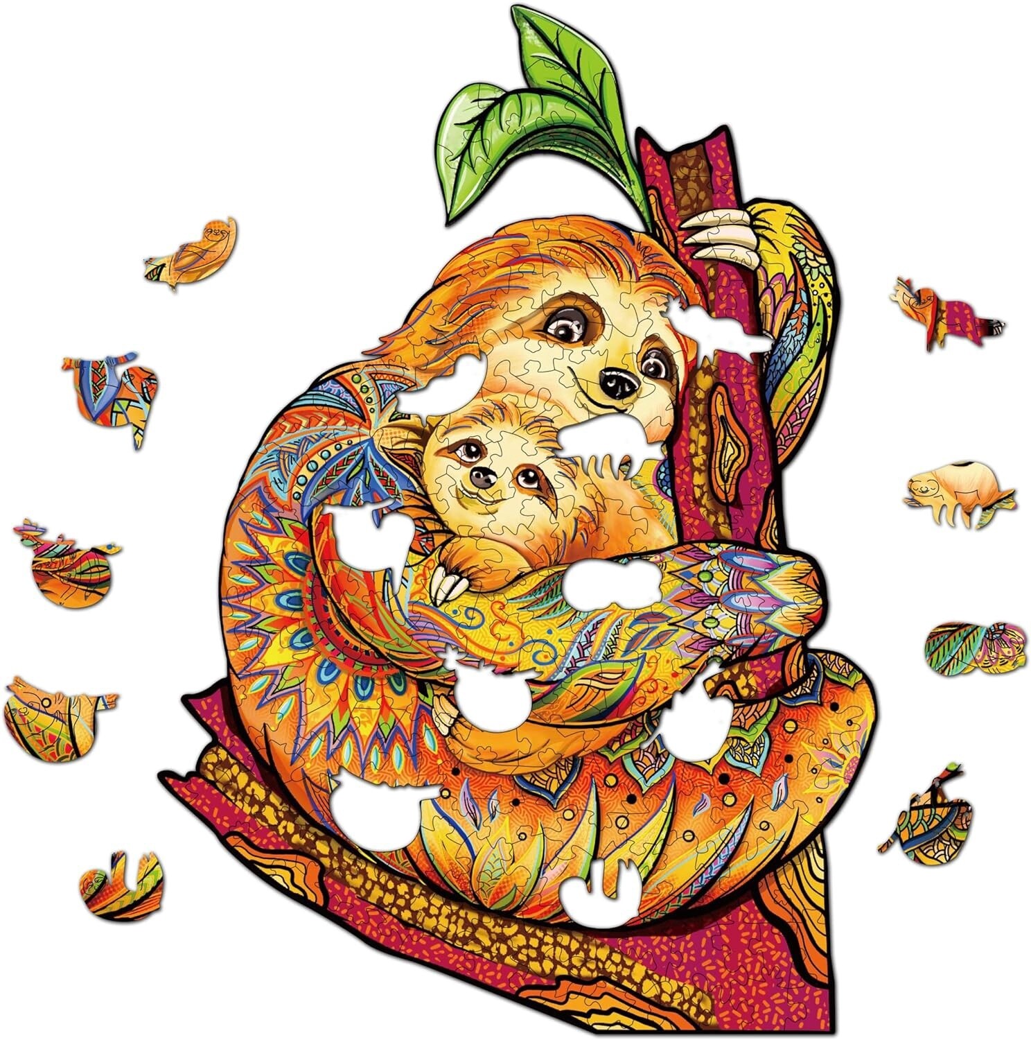 Sloth Family Puzzle, Size: Small