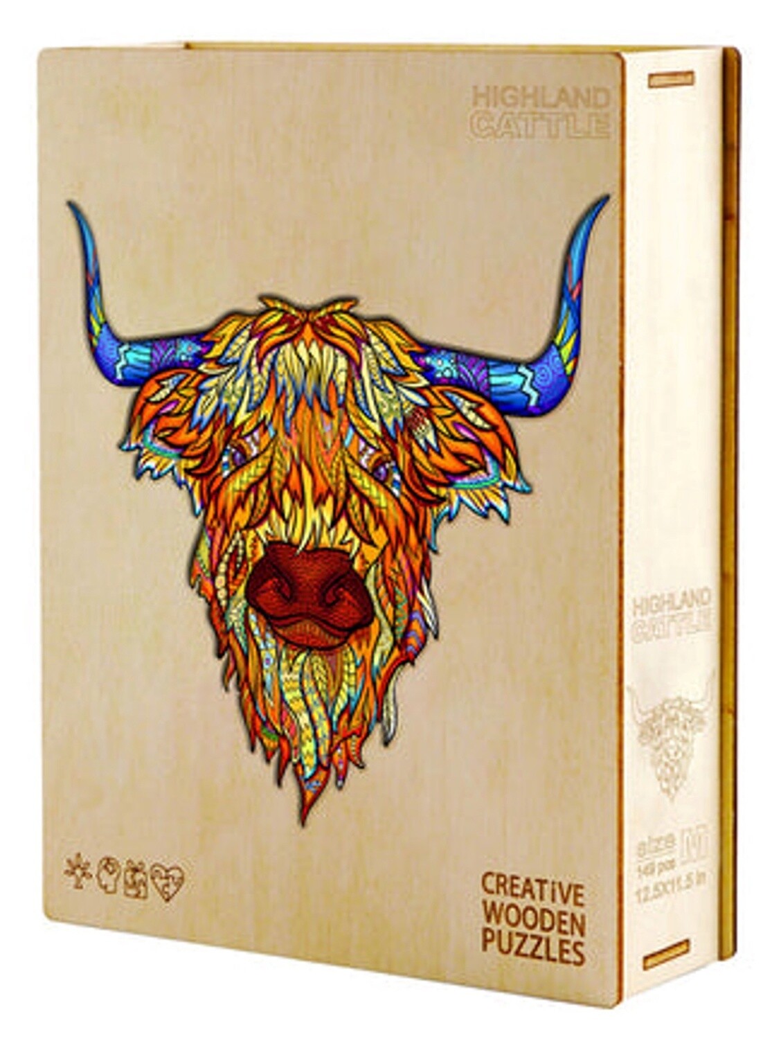 Highland Cattle  (Wood Bests Puzzle), Size: Small