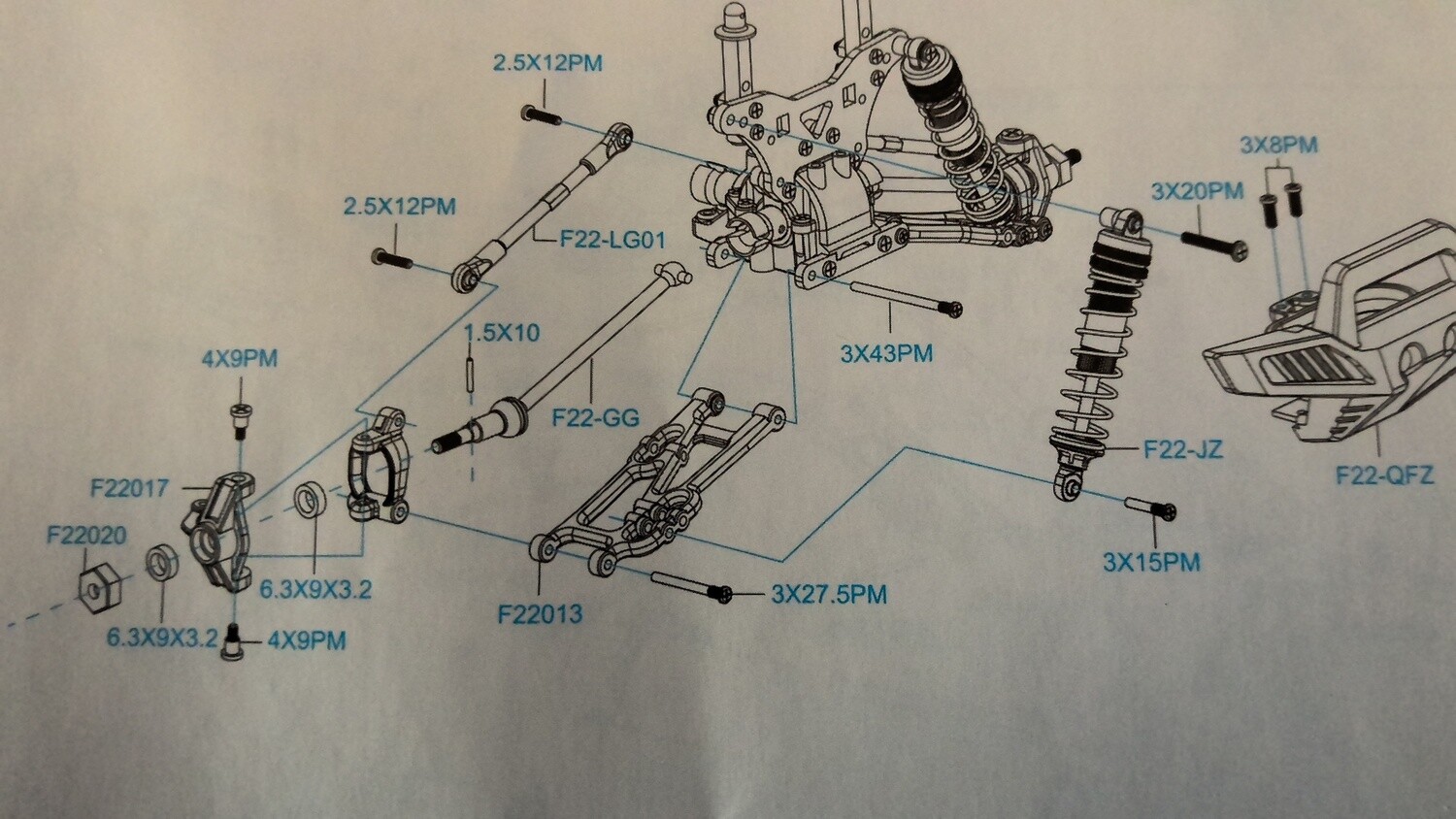 XLF Drive Shaft, Front Part # F22-GG