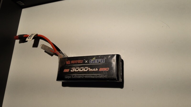 Battery 3000 mAh, 2S, 25C HyperGo Model # 14210