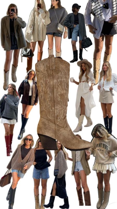 Botas cowboy taupe