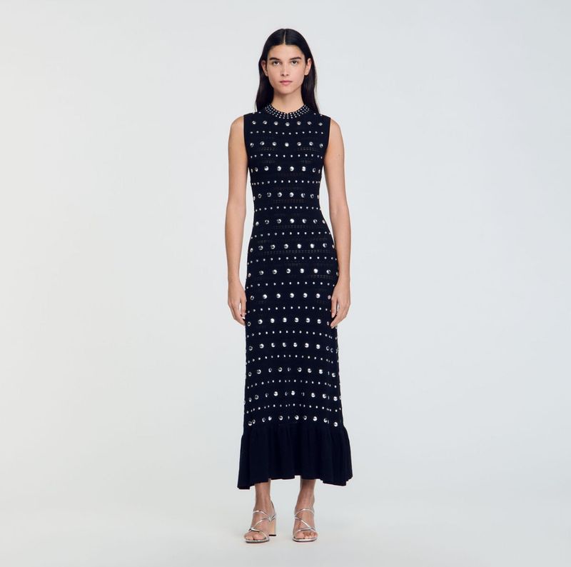 Vestido SANDRO con tachas