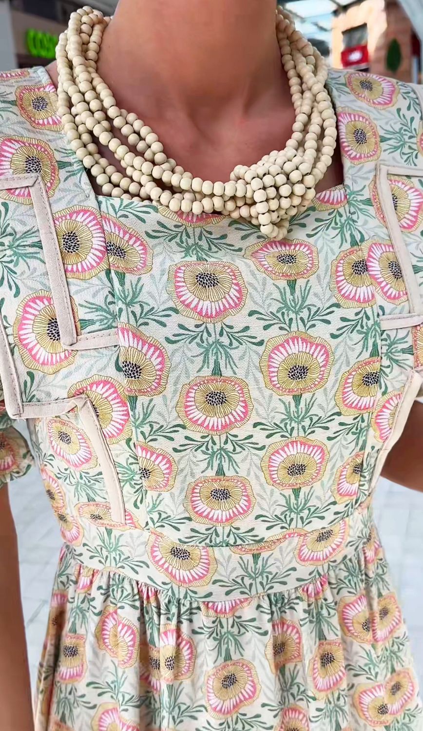 Vestido spring hueso