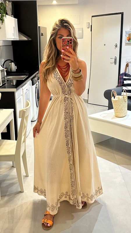 Vestido Mandala beige