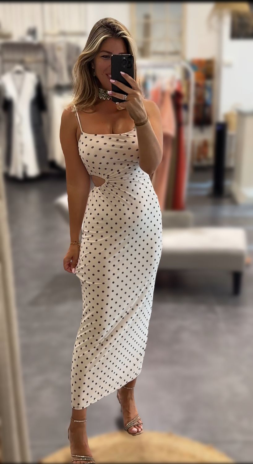 Vestido cut lunares